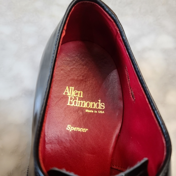Vintage Allen Edmonds Black Patent Spencer Dress Shoes sz 10 EEE - Picture 3 of 6